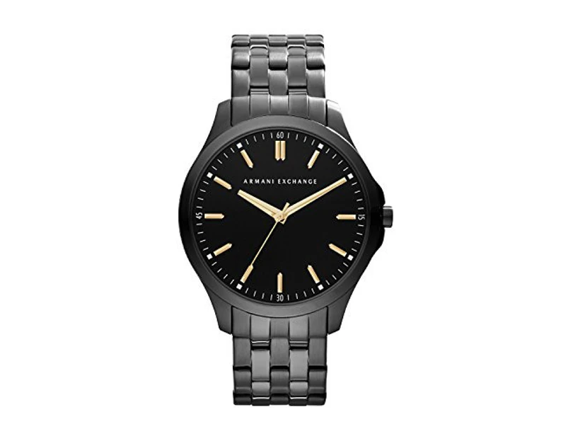 Armani Exchange Men's Hampton Slim Stainless Steel Watch, Color: Black (Model: AX2144)