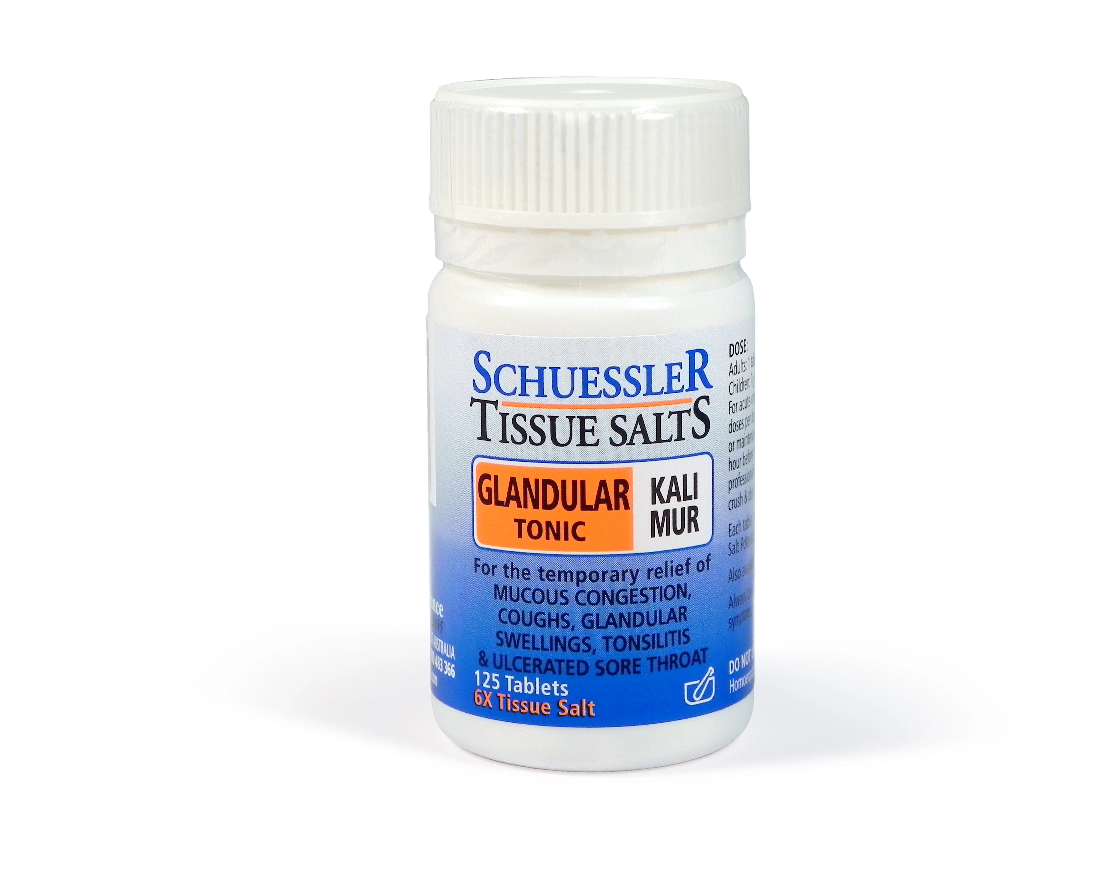 Martin & Pleasance Schuessler Tissue Salts Kali Mur (Glandular Tonic) 125t