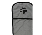 Mountain Warehouse Dog Mit Microfibre Towel - Absorbent Puppy Towel, Fast Drying - Grey