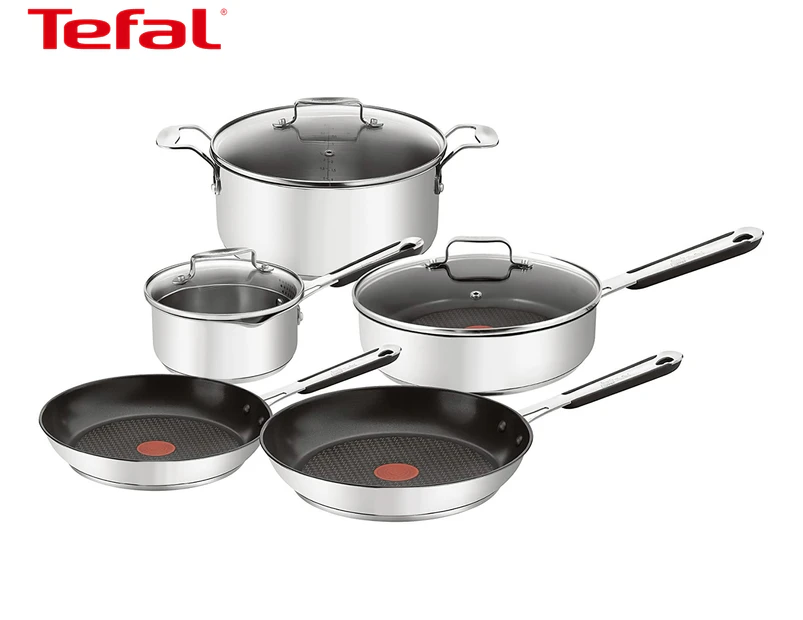 Jamie Oliver by Tefal 5-Piece Mediterranean Cookware Set - Stainless Steel and Non stick