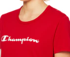 Champion Women's Script Short Sleeve Tee / T-Shirt / Tshirt - Cherry On Top