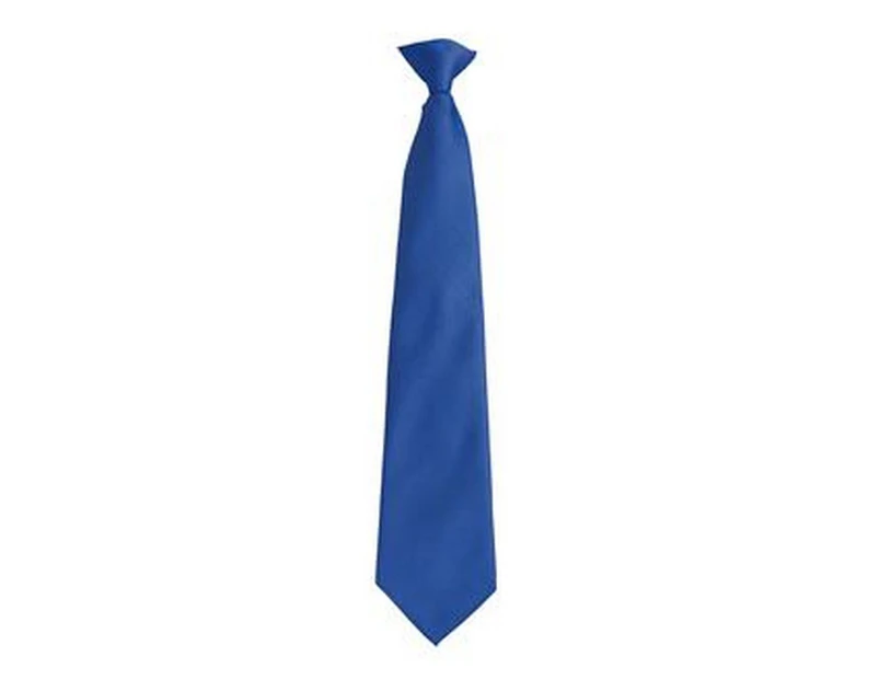 Premier Mens Fashion ”Colours” Work Clip On Tie (Royal) - RW1163
