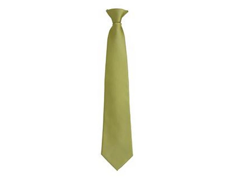 Premier Mens Fashion ”Colours” Work Clip On Tie (Grass) - RW1163