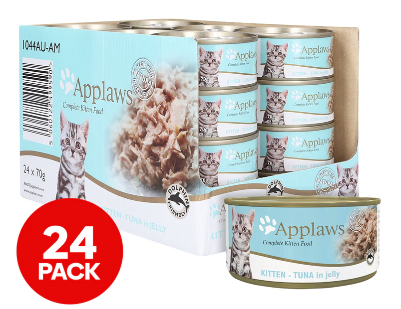 24 x Applaws Kitten Food Tin Tuna in Jelly 70g