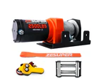 ZESUPER 12V Electric Winch 2500lb winch Boat winch 12V 15.2M Steel Cable ATV Winch Trailer