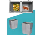 Salesbay Twin Cabinet Kitchen Waste Dual Slide Out Rubbish Garbage Grey 2x20L