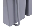 Salesbay Twin Cabinet Kitchen Waste Dual Slide Out Rubbish Garbage Grey 2x20L