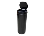 Salesbay Sensor Bin 50L Black Stainless Steel Rubbish Bin Motion Automatic