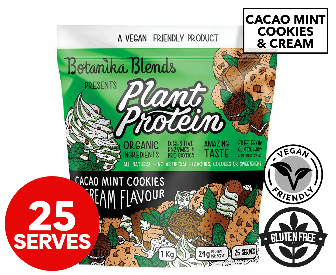 Botanika Blends Plant Protein Cacao Mint Cookies & Cream 1kg / 25 Serves