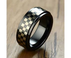 Eclectic Collection Men's Modern Checkered Flag Ring