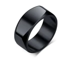 Eclectic Collection Men's Stainless Steel Stylish Geometric Ring - black