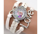 Eclectic Collection Girls Fashion Infinity Love Watch Bracelet - white