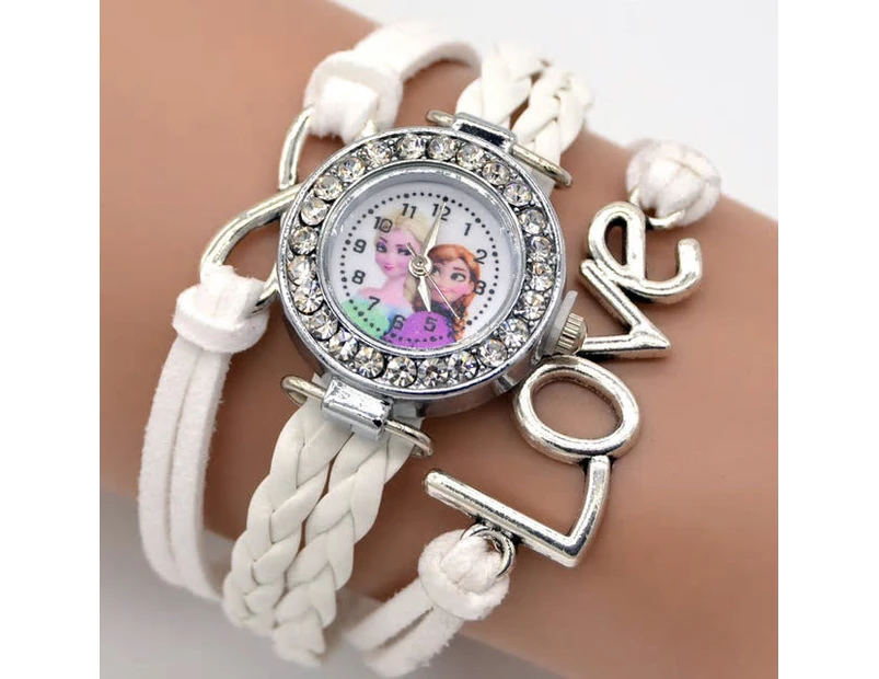 Eclectic Collection Girls Fashion Infinity Love Watch Bracelet - white