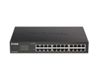 D-Link DGS-1100 Ethernet Switch, Easy Smart 24-Port Gigabit Smart Managed Network Internet Desktop or Wall Mount
