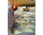 Bedding House Panoramic Green Cotton Sateen Quilt Cover Set