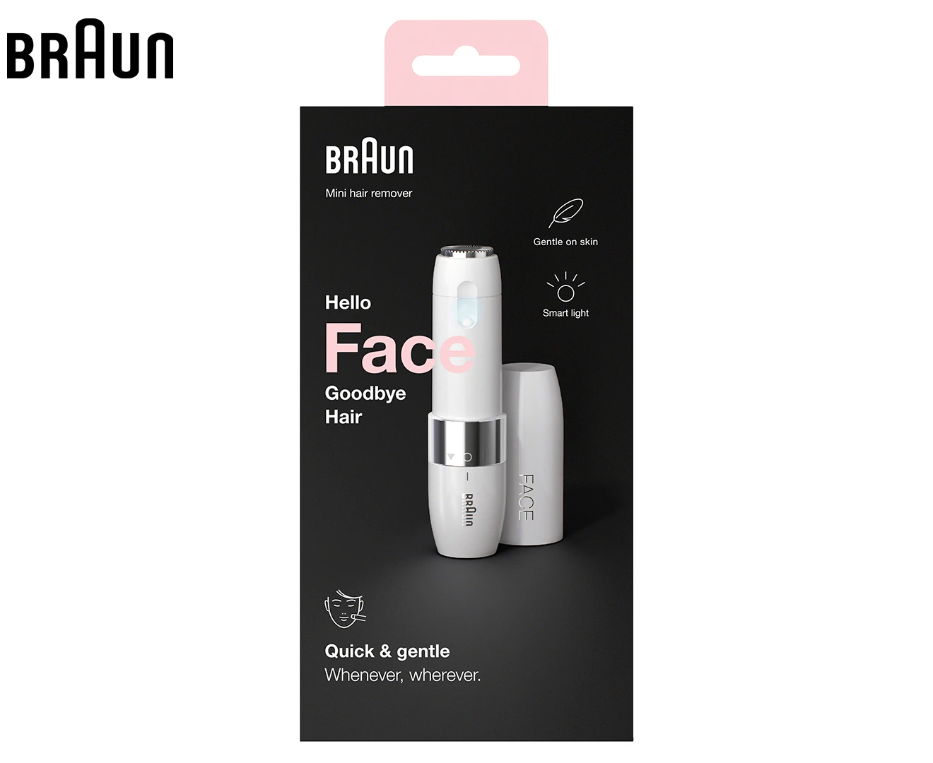 Braun FS1000 Portable Mini Facial Hair Remover/Gentle Shaver For Women White