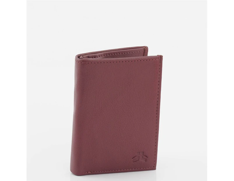 RFID Genuine Soft Leather Slim Card Wallet Multi Colours - Red