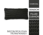 Meridian Chunky Oblong Cushion Coal (charcoal)