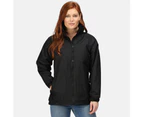 Regatta Womens Waterproof Windproof Jacket (Fleece Lined) (Black) - RW1184