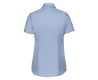 Russell Womens Herringbone Short Sleeve Work Shirt (Light Blue) - BC2742