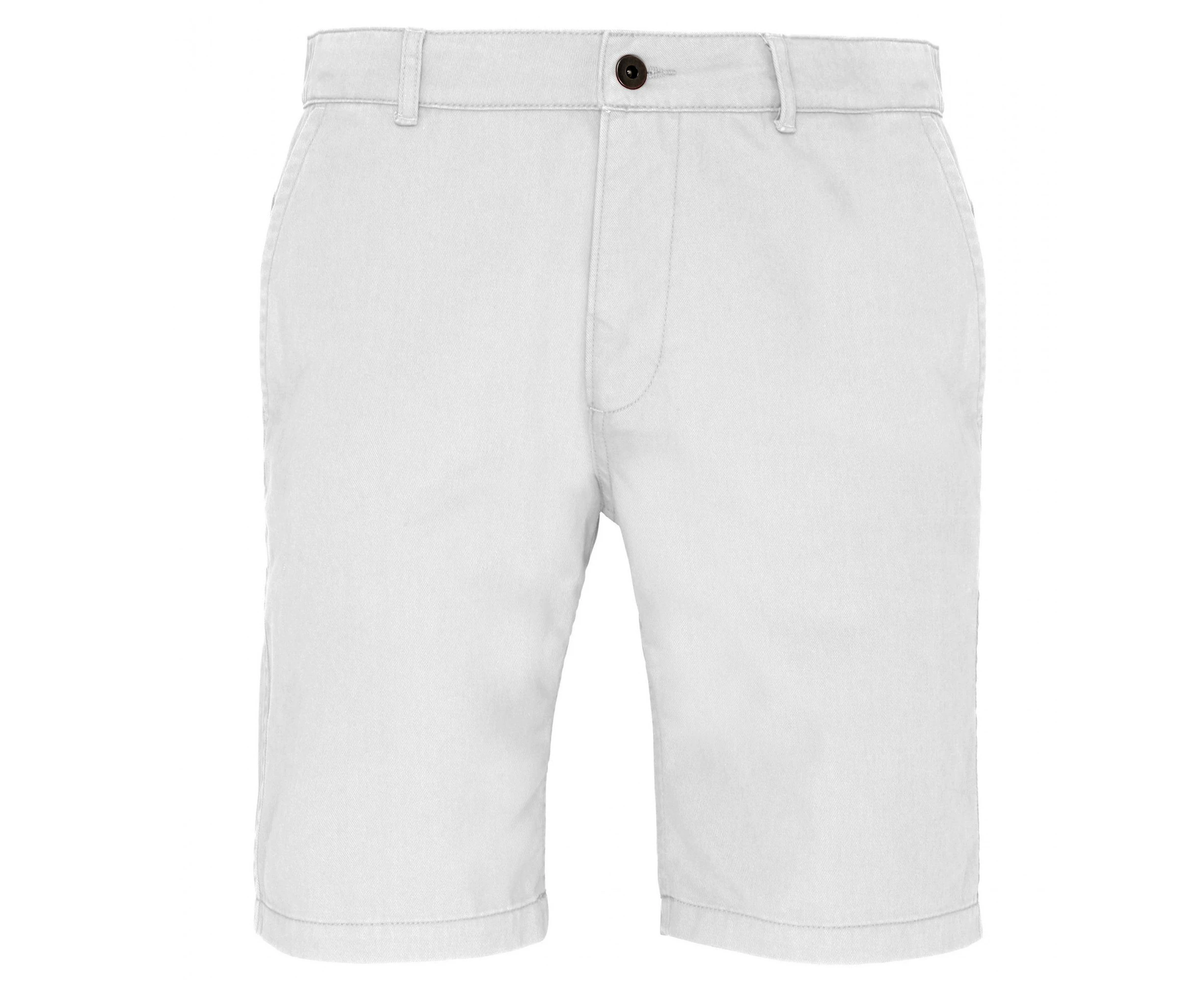 Asquith & Fox Mens Casual Chino Shorts (White) - RW4908