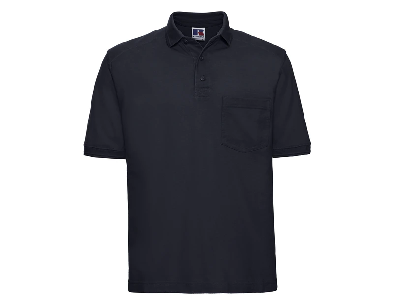 Russell Workwear Mens Heavy Duty Short Sleeve Polo Shirt (French Navy) - BC1049