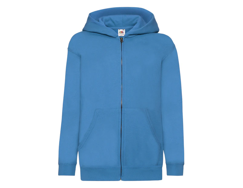 Fruit Of The Loom Childrens/Kids Unisex Hooded Sweatshirt Jacket (Azure Blue) - BC1368