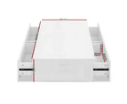 Modern Coffee Table 4 Storage Drawers High Gloss Living Room Furniture White