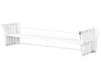 Polder Wall-Mounted Retractable Drying Rack - White/Silver