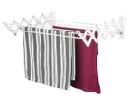 Polder Wall-Mounted Retractable Drying Rack - White/Silver