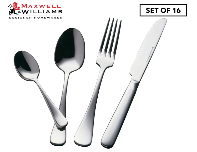 Maxwell & Williams 16-Piece Madison Cutlery Set - Silver
