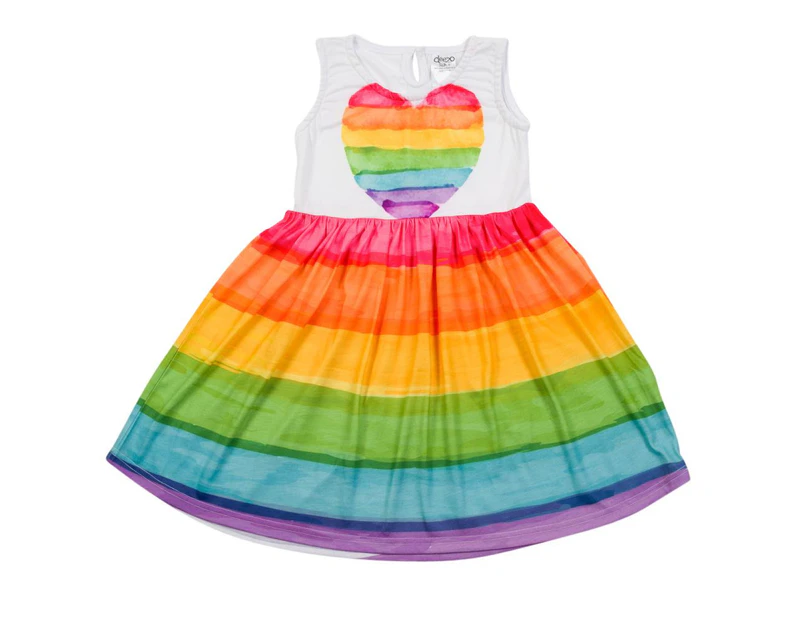 Rainbow heart - Classic Boho Dress