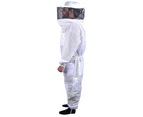 Beekeeping Starter Kit For Beekeepers With OZ Bee 3 Layer Mesh Ventilated Round Head Suit Protective Gear - 5XL, 2XL, M