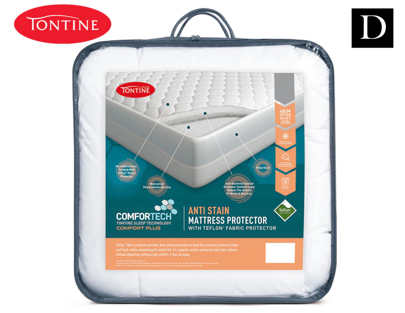 Tontine Comfortech Anti Stain Double Bed Mattress Protector