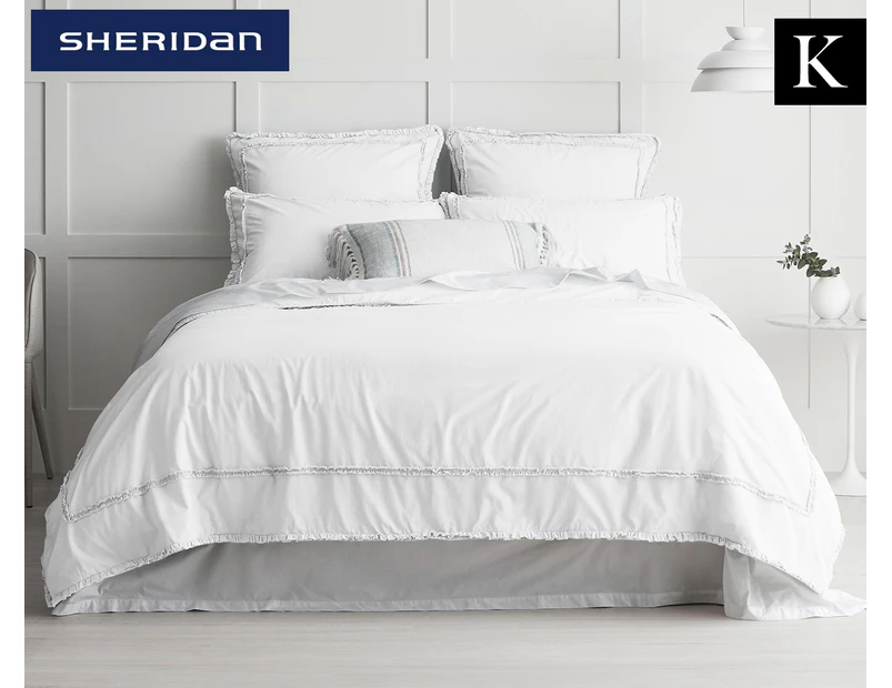 Sheridan Watkyns King Bed Quilt Cover Set - White