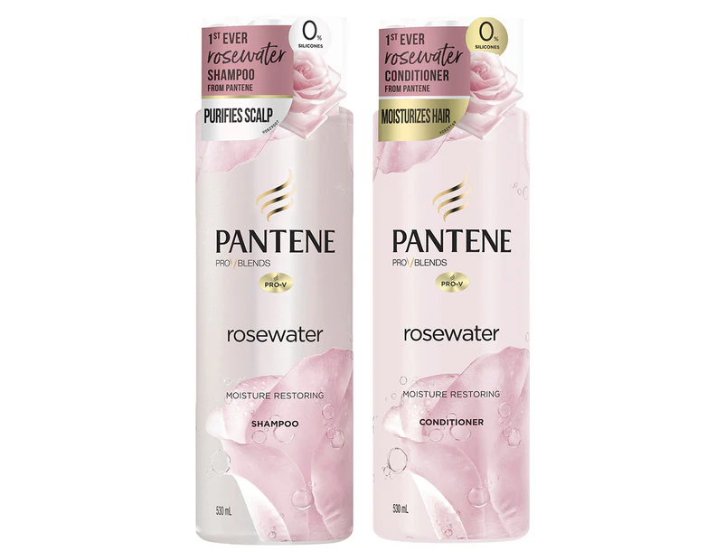 Pantene Pro-V Blends Rosewater Moisture Restoring Shampoo & Conditioner 530ml