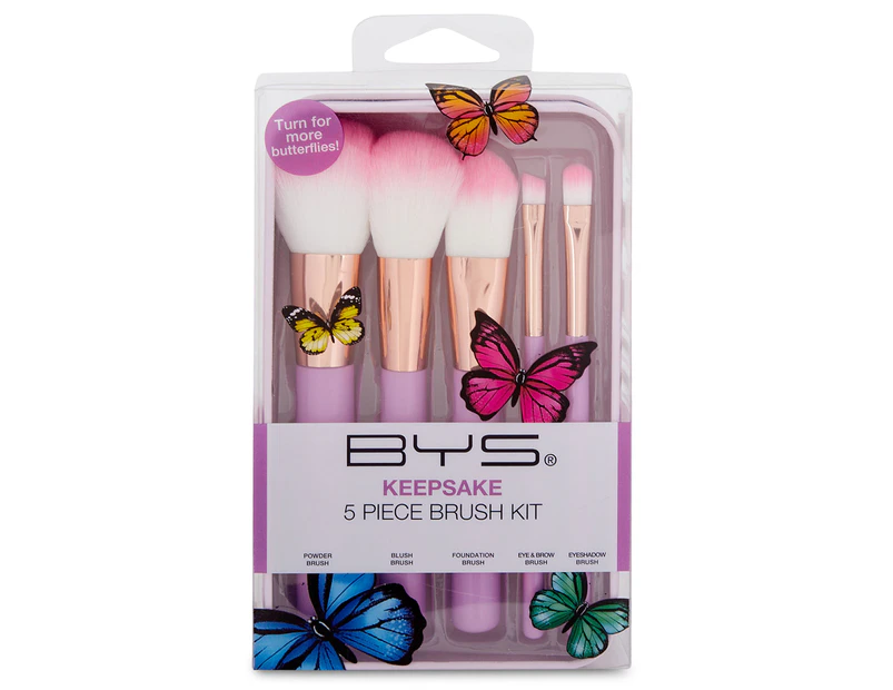 BYS 5-Piece Keepsake Brush Kit - Lilac Butterfly