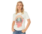 Wrangler Women's Hellhound Tee / T-Shirt / Tshirt - Vintage White