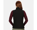Regatta Womens Flux Softshell Bodywarmer / Sleeveless Jacket (Water Repellent & Wind Resistant) (All Black) - RG1625