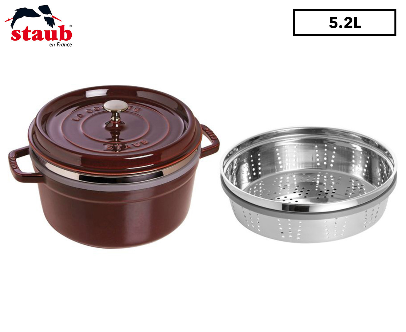 Staub Cocotte Steamer 26cm - 6 colors