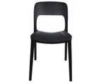 Replica Eresse Studio Gipsy Chair Polypropylene 45cm W X 84cm H X 57cm D - Black