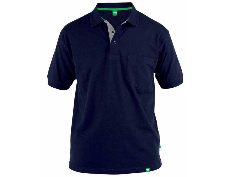Duke Mens Grant Chest Pocket Pique Polo Shirt (Navy) - DC177
