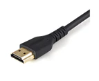 Star Tech 1M 4K HDR Male/Male UHD HDMI 2.0 Cable w/ Ethernet & Screw TPE Black