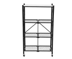 Boxsweden Move 4 Tier 119cm Kitchen Cart Trolley Shelf Rack w/Wood Work Top