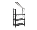 Boxsweden Move 119cm Kitchen Cart Trolley Shelf Rack w/4 Tier/Wood Work Top