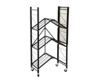 Boxsweden Move 4 Tier 119cm Kitchen Cart Trolley Shelf Rack w/Wood Work Top