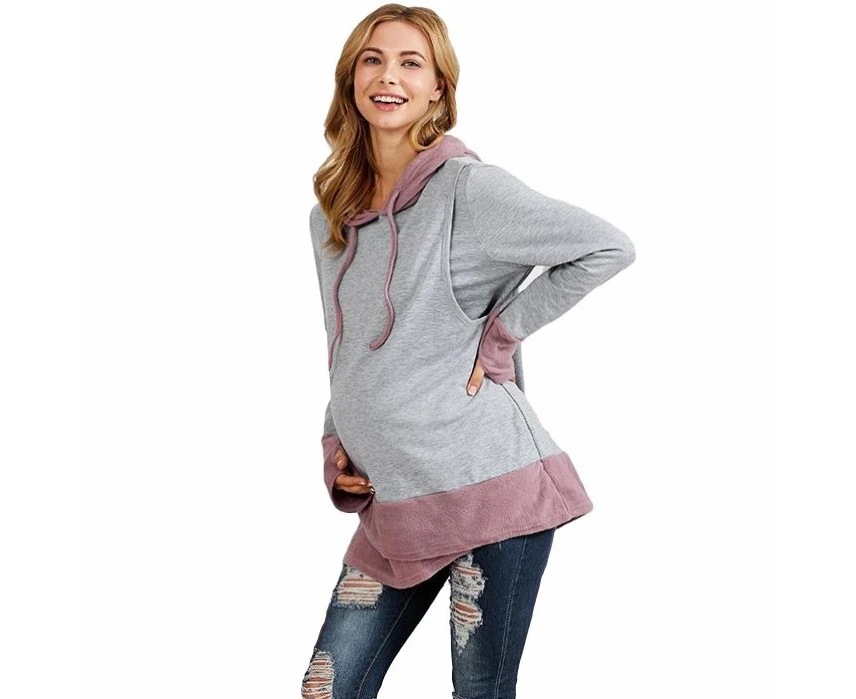 Lilly & Me Maternity & Nursing Hoodie - Grey