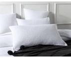 Jax Chunky Waffle White Quilt Cover Set [SIZE: Super King Bed]