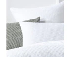 Jax Chunky Waffle White Quilt Cover Set [SIZE: Super King Bed]