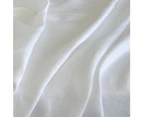 Vintage Washed Linen Quilt Cover Set White Queen Bed